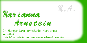 marianna arnstein business card
